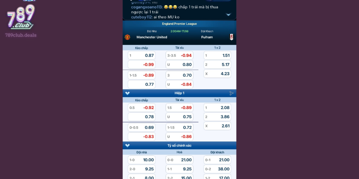 4 Kèo Cược Trong 789 Thể Thao